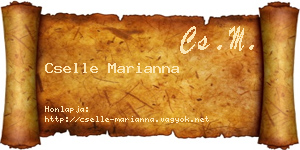 Cselle Marianna névjegykártya