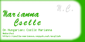 marianna cselle business card